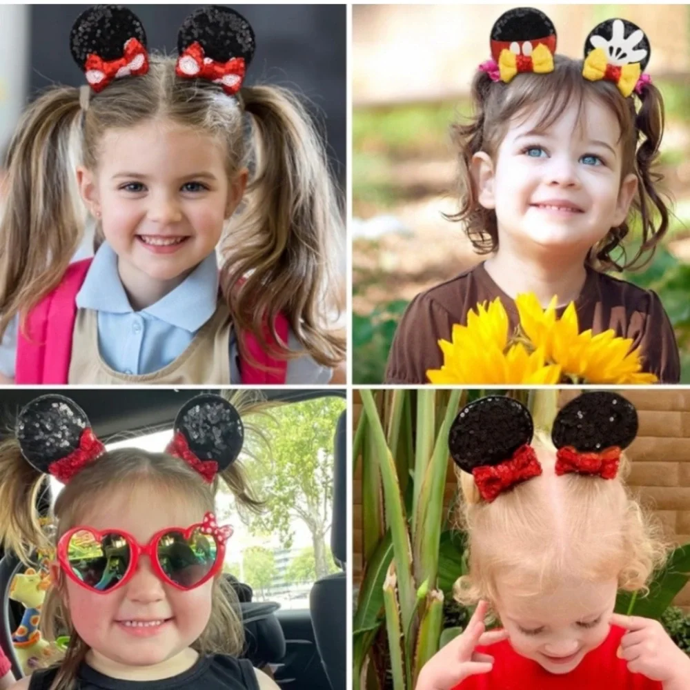 Minnie Mouse Ears Hair clips • Snow White